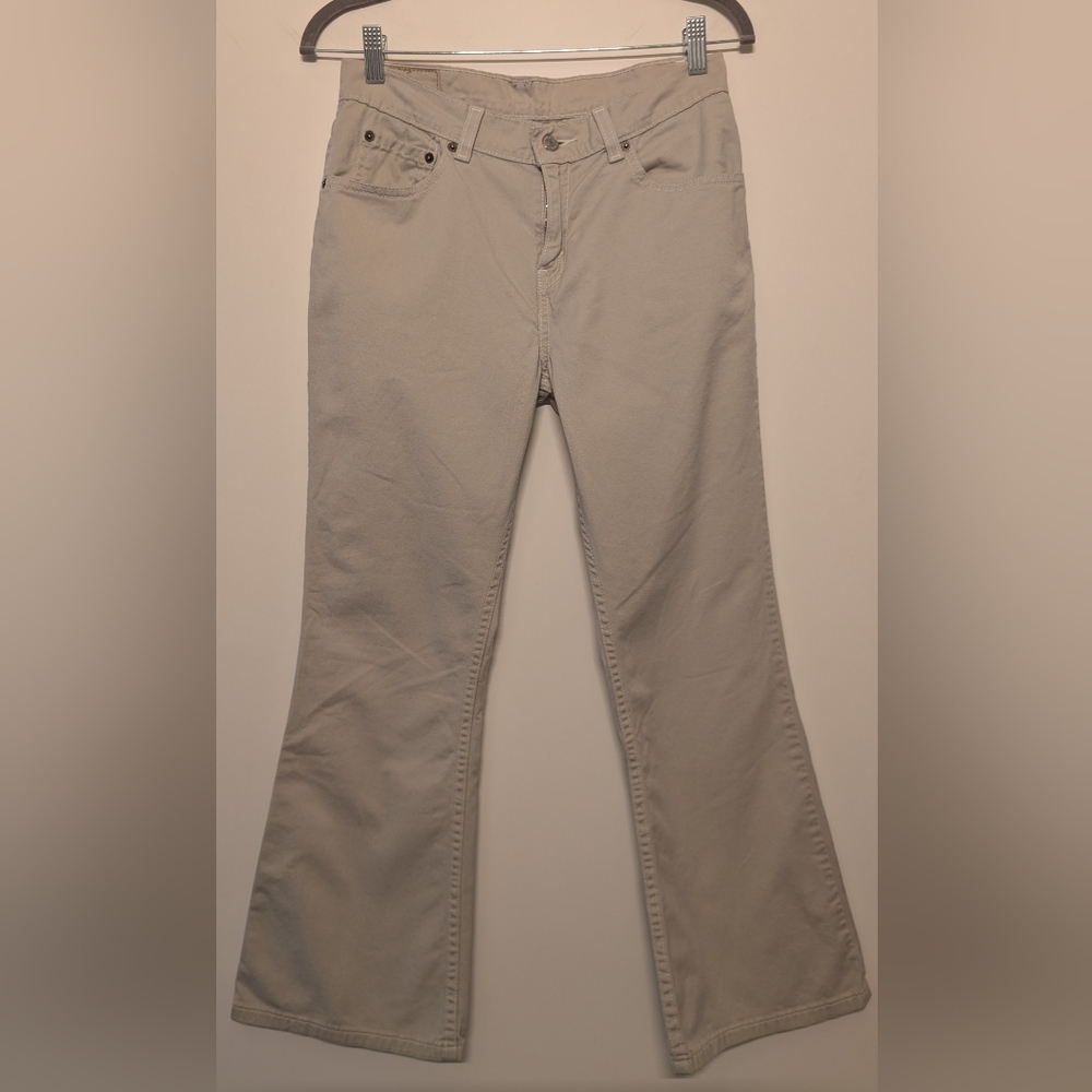 Vintage Levi’s 517 Flare Plus Jeans Women’s Size 12.5 – Beige Tan - Y2K Stretch